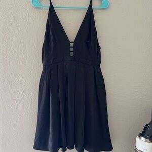 Free People Black Velvet Dress